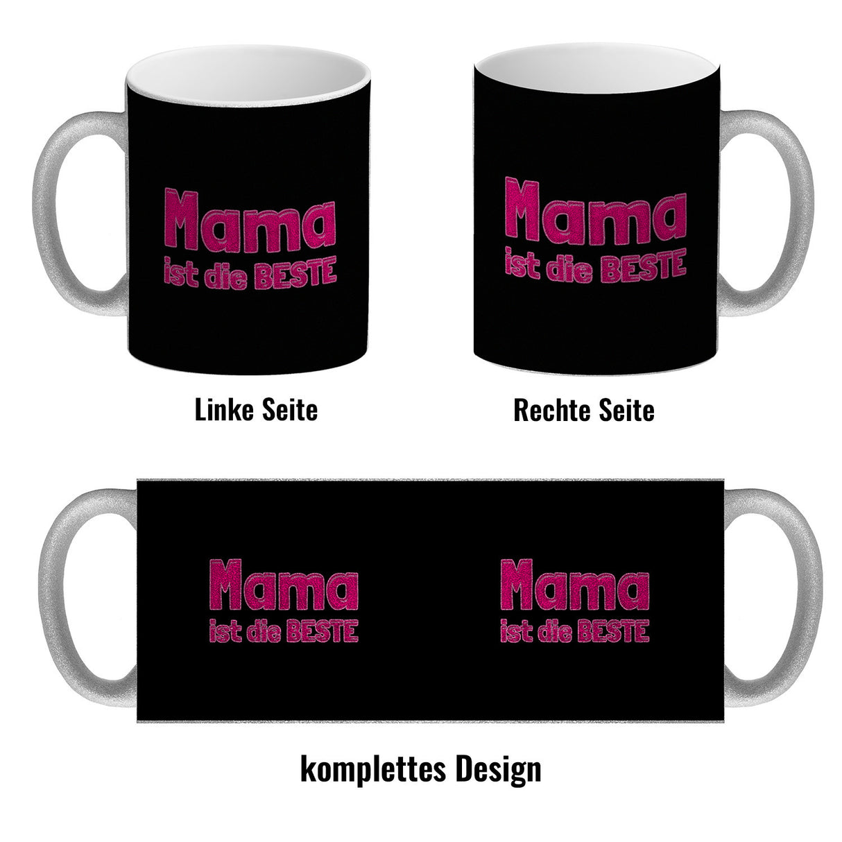 Mama ist die Beste Kaffeebecher und Pink