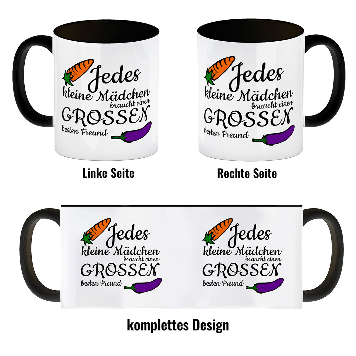 Jedes kleine Mädchen braucht einen Großen besten Freund Kaffeebecher Tasse