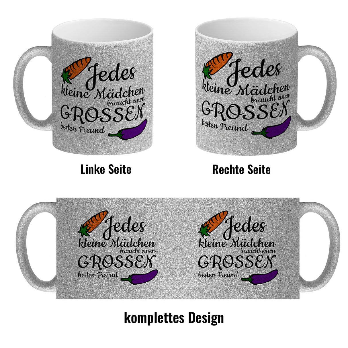 Jedes kleine Mädchen braucht einen Großen besten Freund Kaffeebecher Tasse