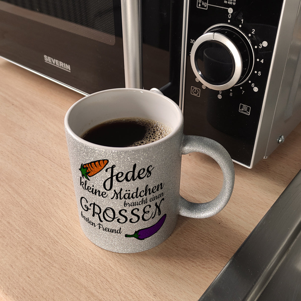 Jedes kleine Mädchen braucht einen Großen besten Freund Kaffeebecher Tasse