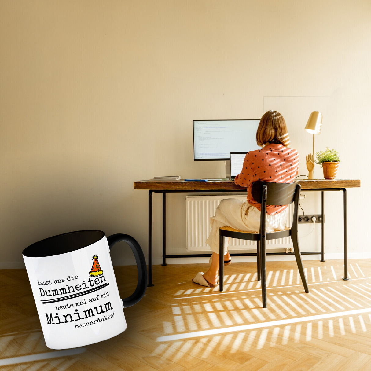 Heute mal keine Dummheiten im Büro Kaffeebecher