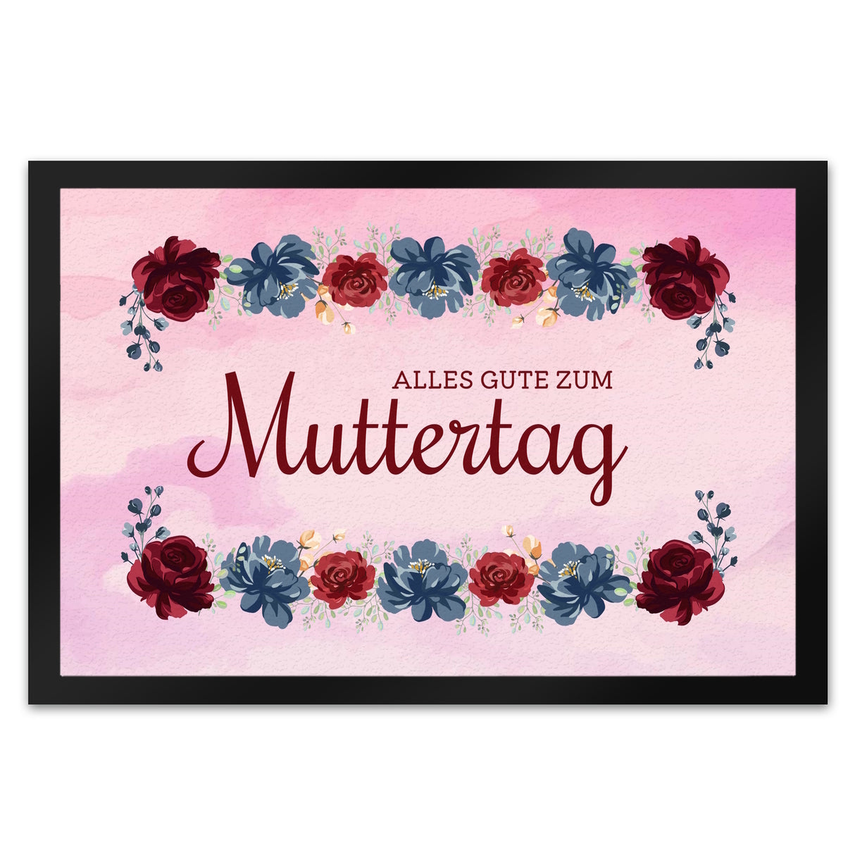 Muttertag Fussmatte mit Blumengruß und besten Wünschen
