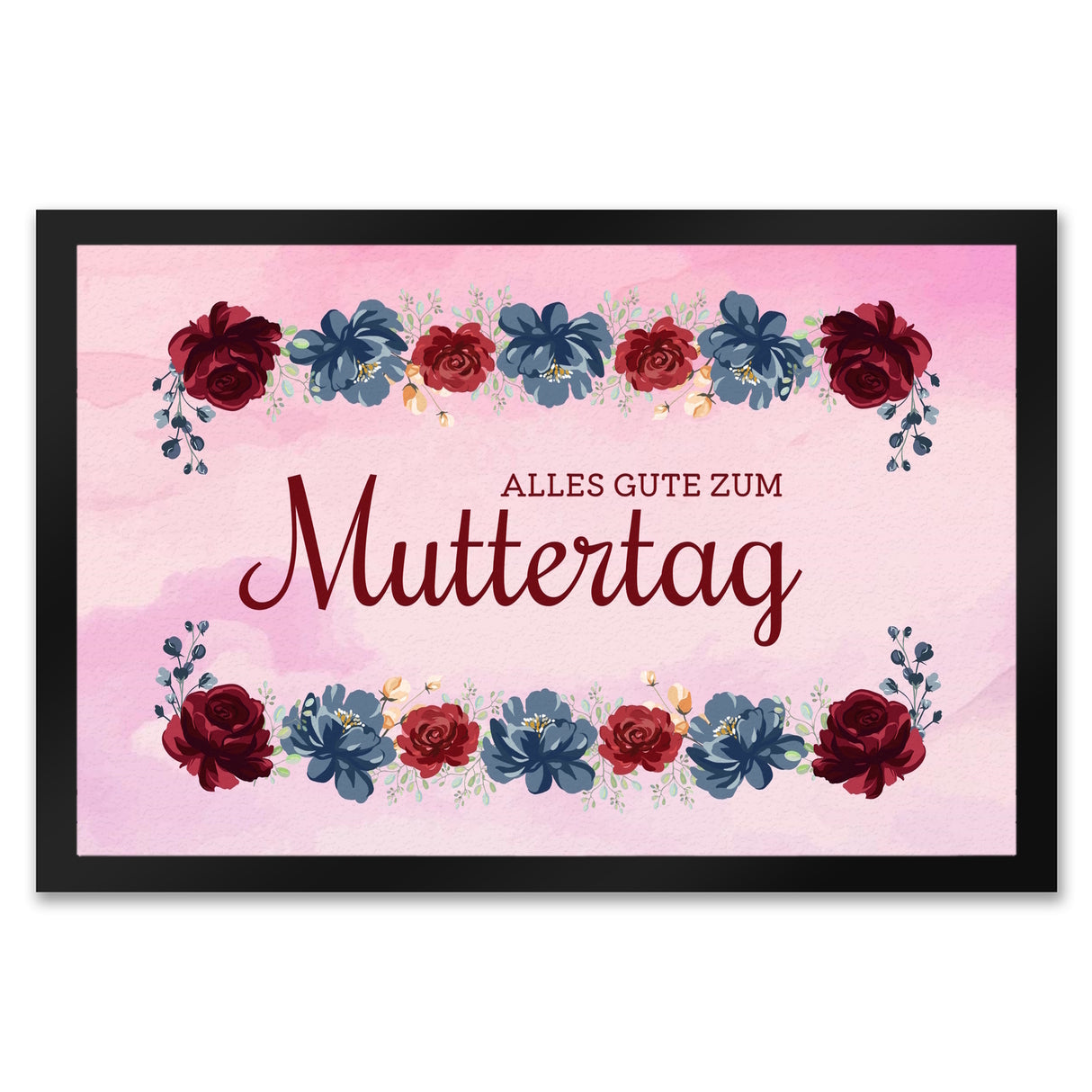 Muttertag Fussmatte mit Blumengruß und besten Wünschen