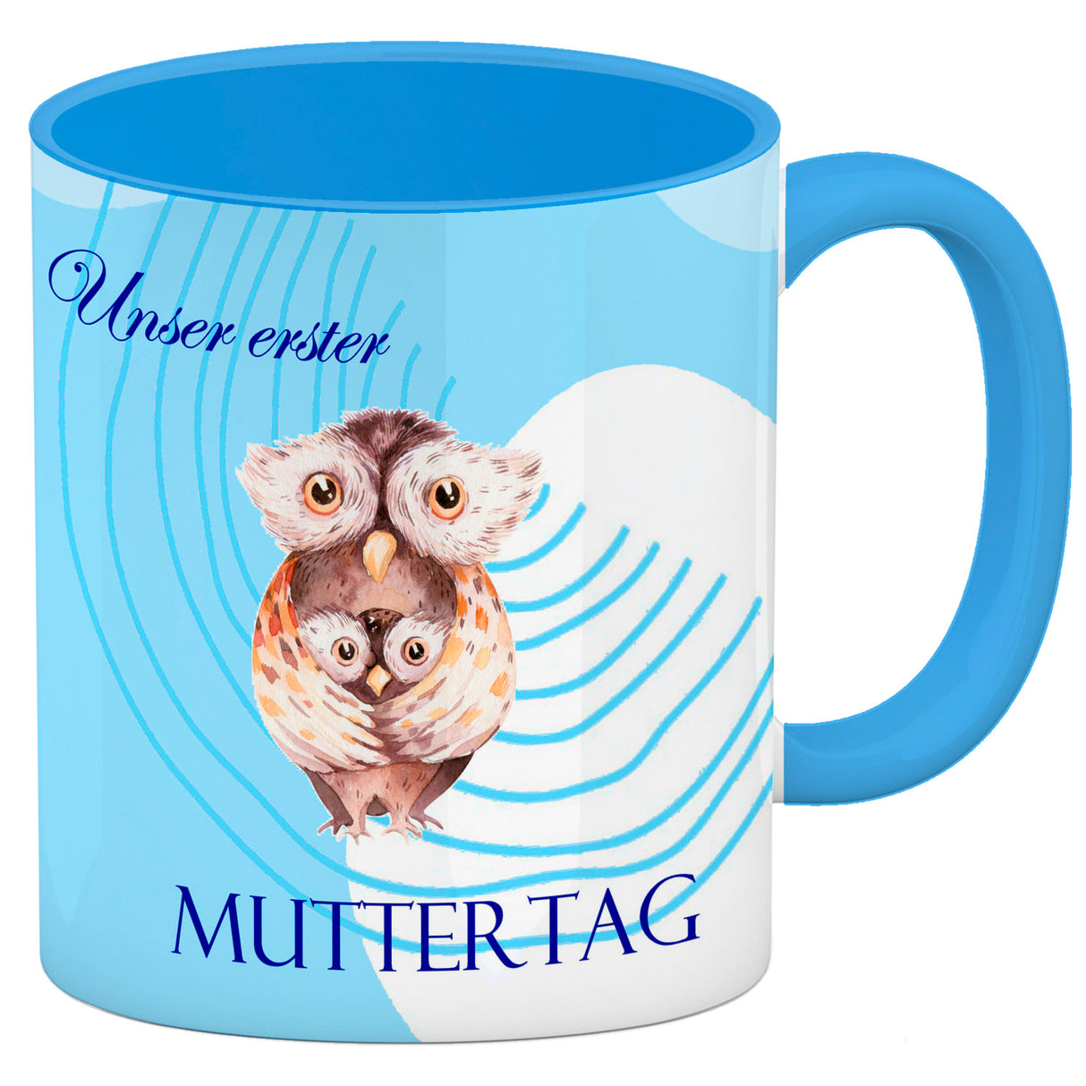 Nilpferd-Kaffeebecher zu ersten Muttertag mit Mama und Baby in rosa