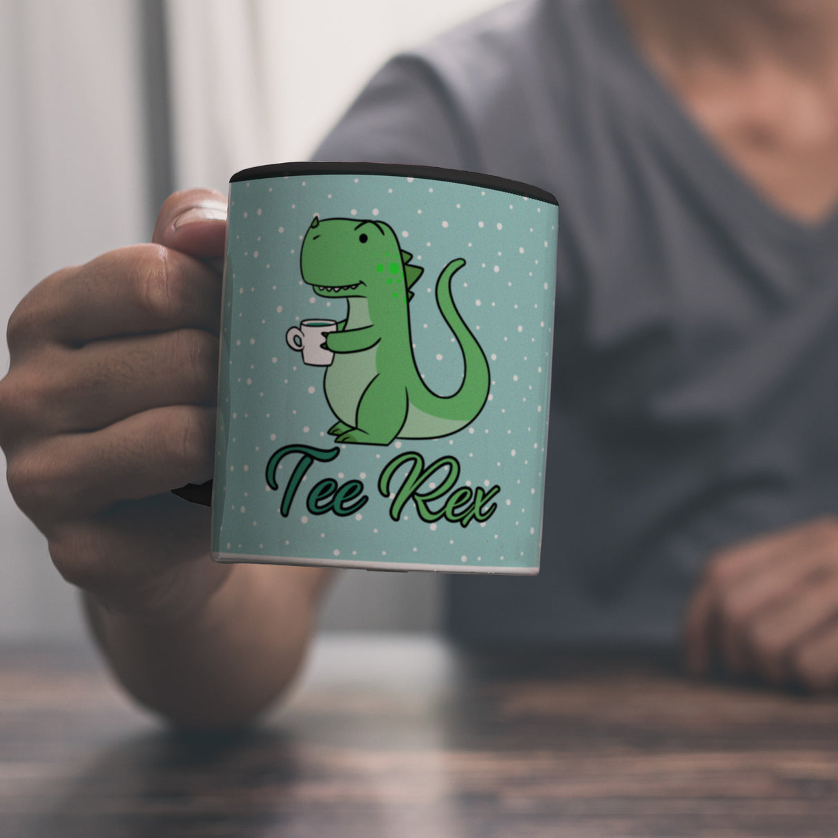 Tee Rex Kaffeebecher mit lustigem T-Rex Dino