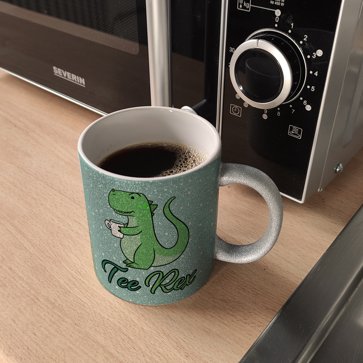Tee Rex Kaffeebecher mit lustigem T-Rex Dino