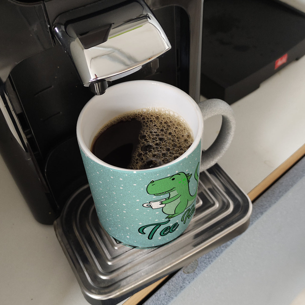 Tee Rex Kaffeebecher mit lustigem T-Rex Dino