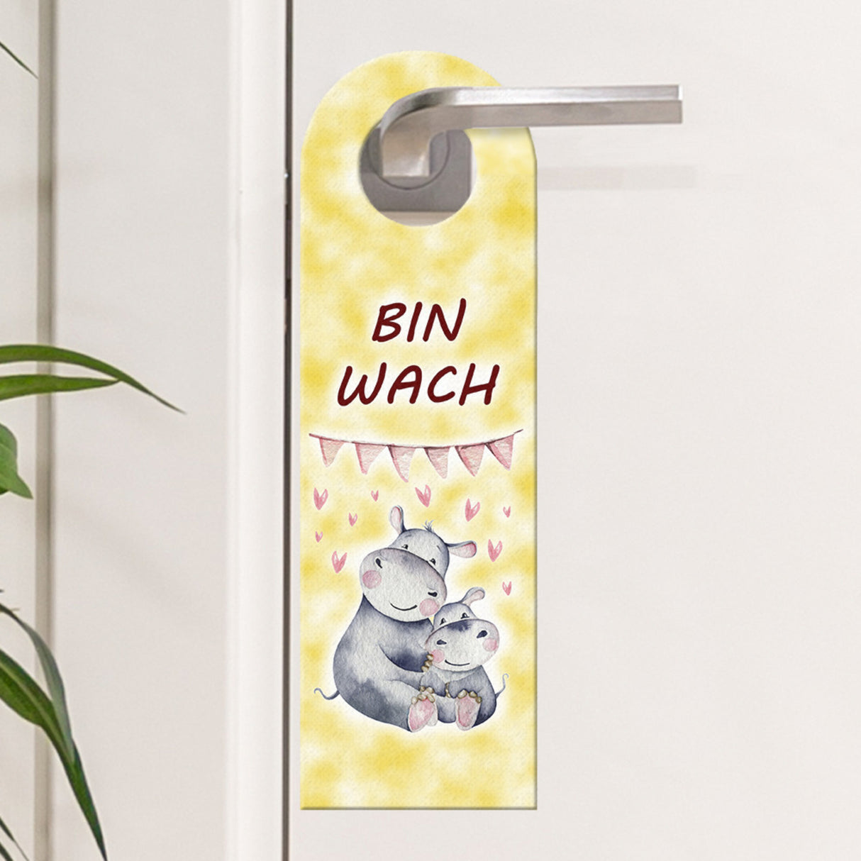 Reh Mama und Rehkitz Türhänger - Baby schläft oder ist wach