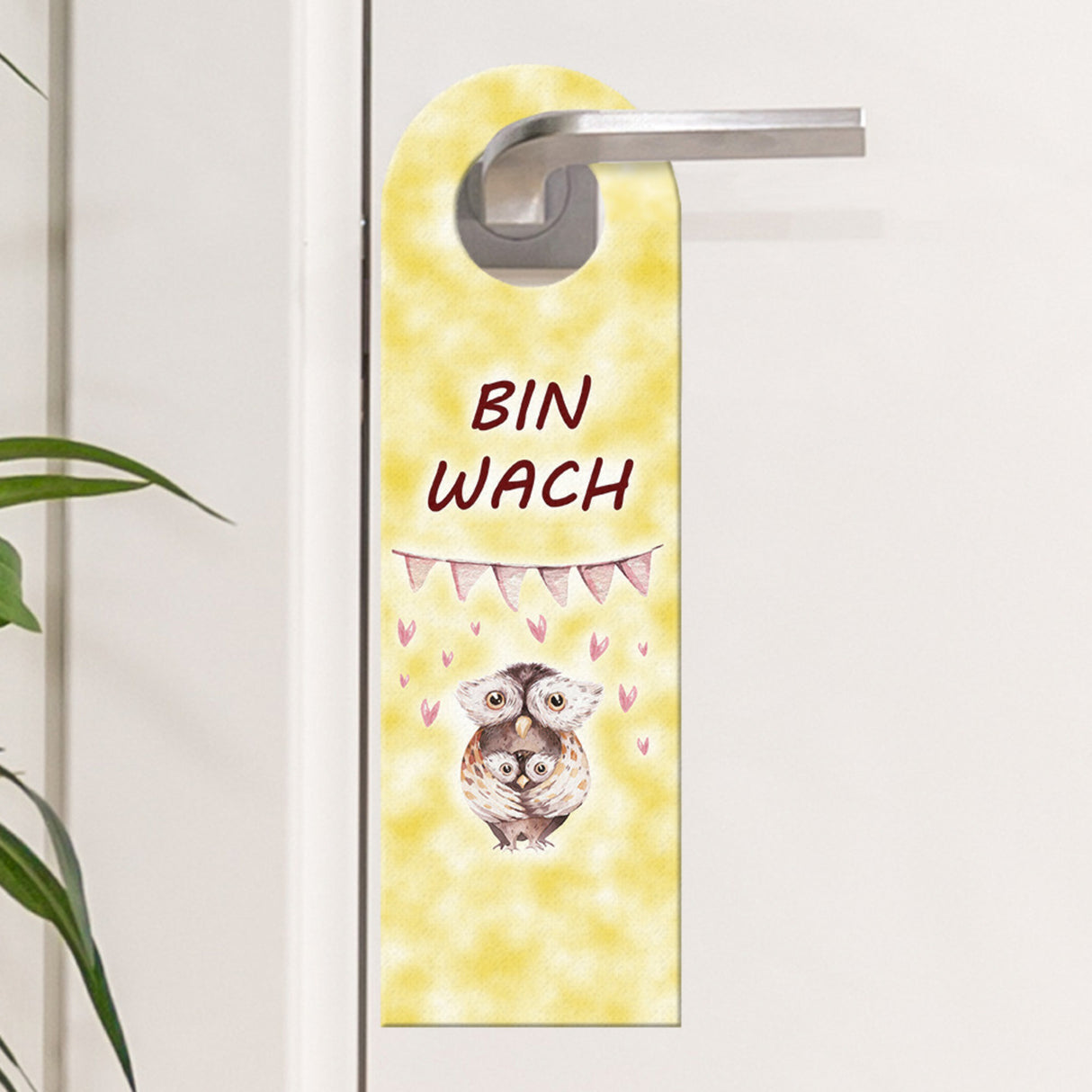 Reh Mama und Rehkitz Türhänger - Baby schläft oder ist wach
