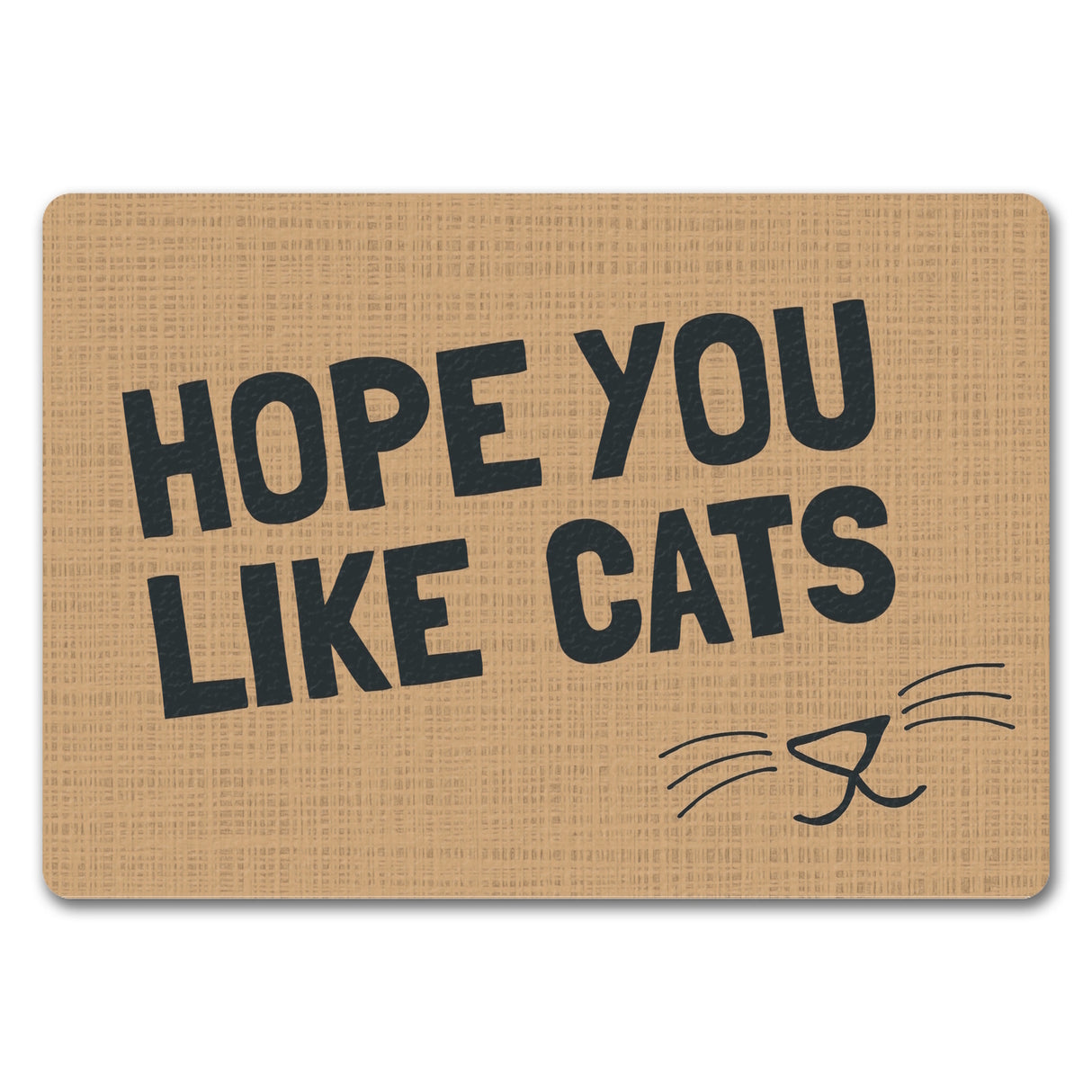 Fußmatte Hope you like cats mit Katzengesicht - Türmatte Kater Haustier
