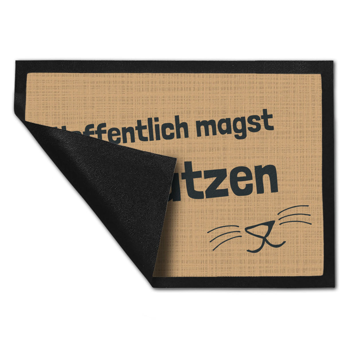 Fußmatte Hope you like cats mit Katzengesicht - Türmatte Kater Haustier