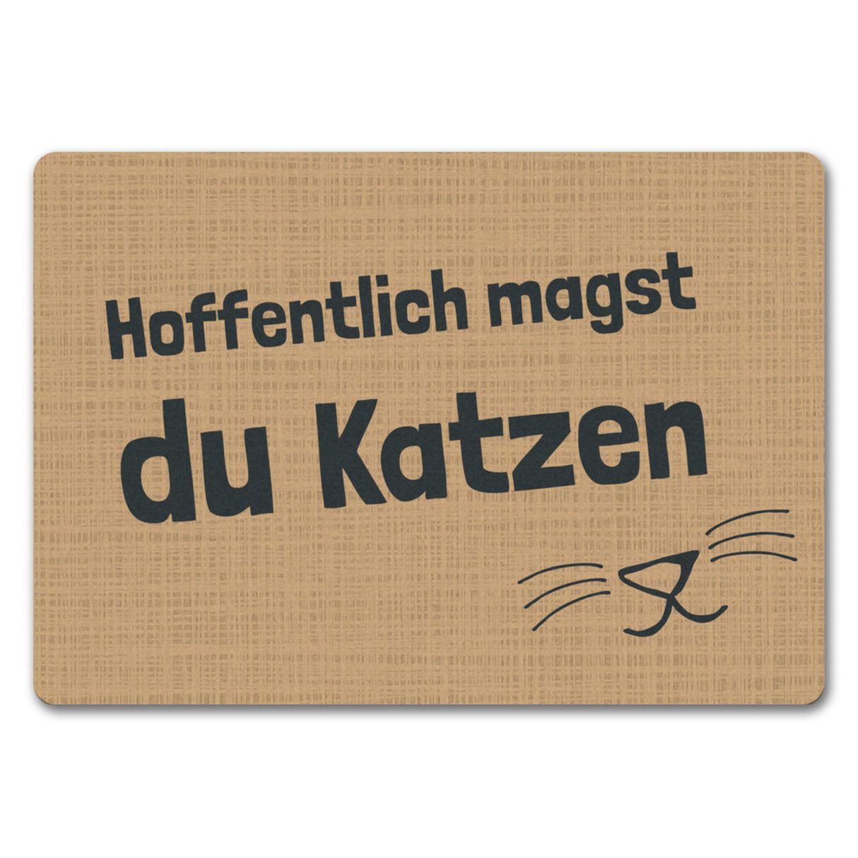 Fußmatte Hope you like cats mit Katzengesicht - Türmatte Kater Haustier