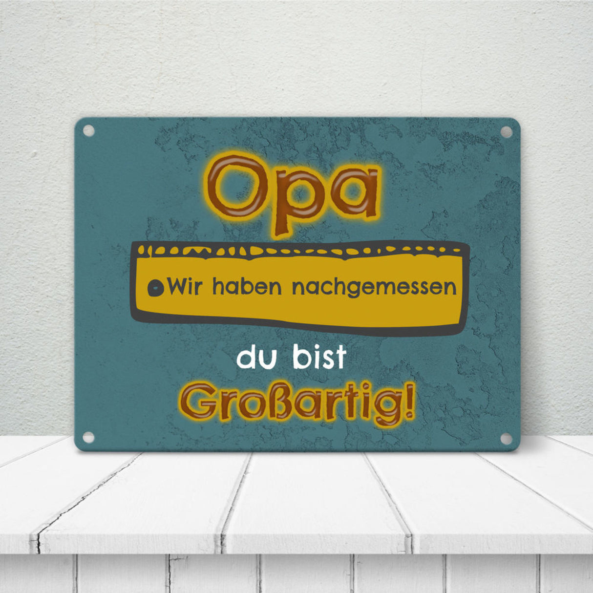 Papa du bist großartig Metallschild