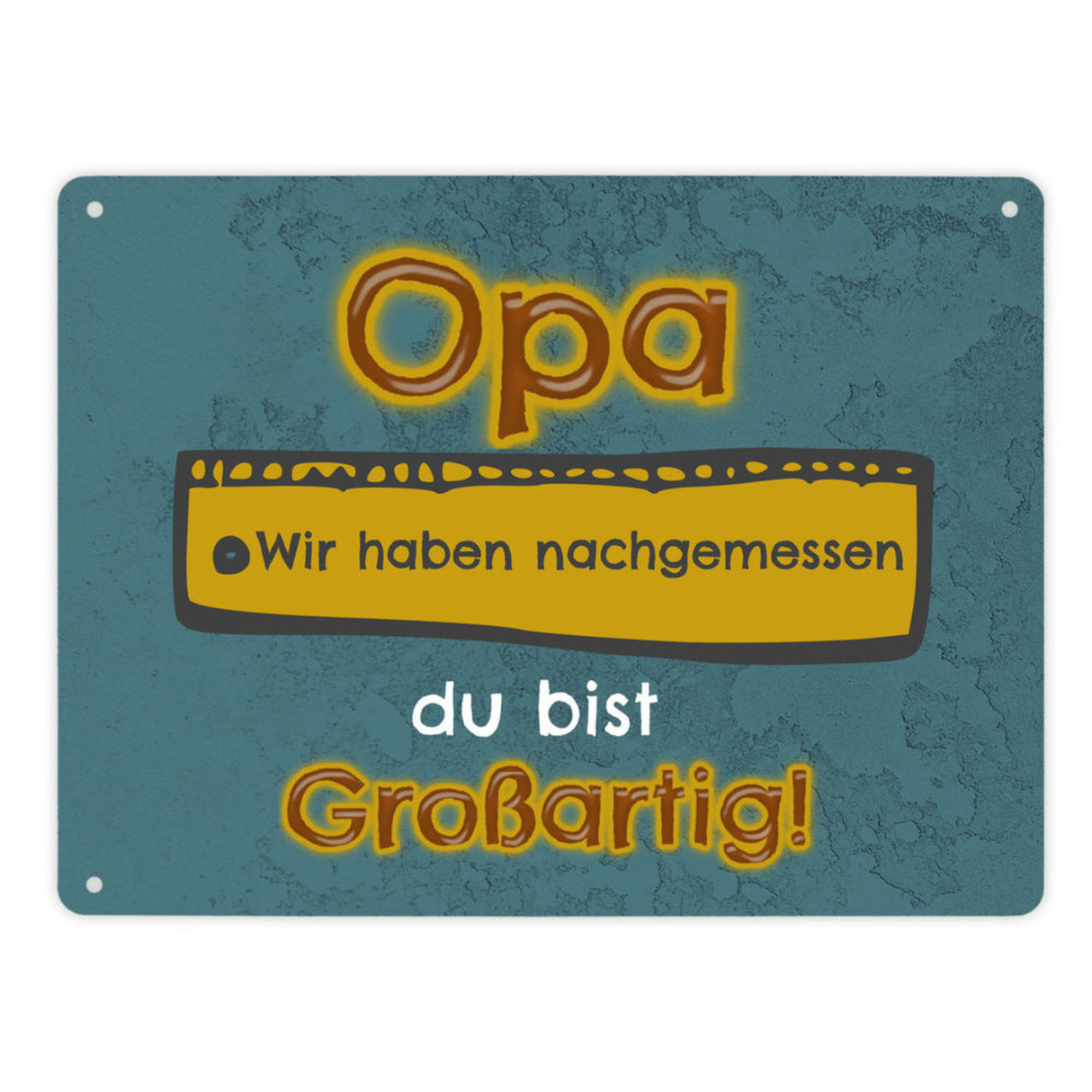 Papa du bist großartig Metallschild