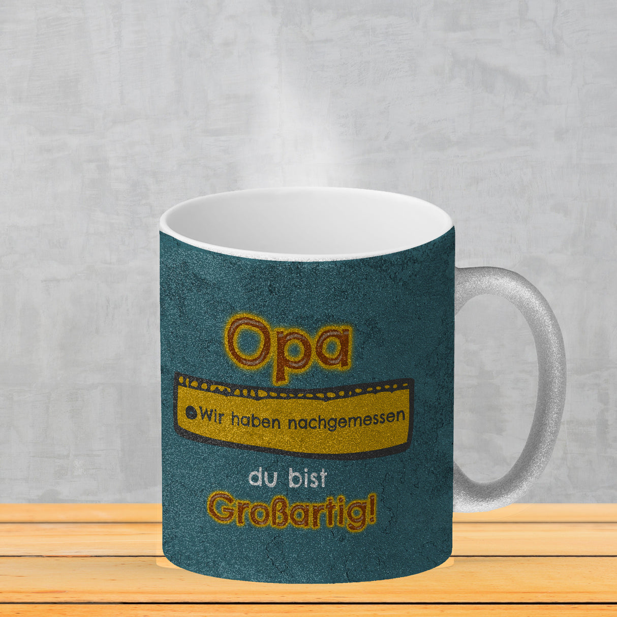 Kaffeebecher Papa du bist großartig - Meterstab Vatertag Geschenk