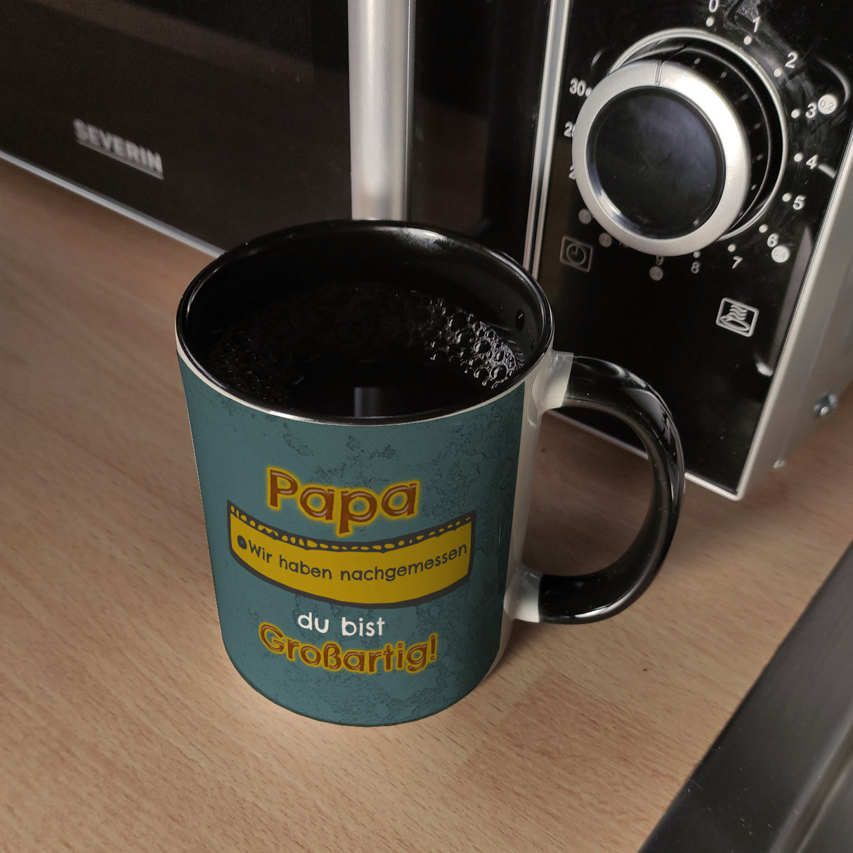 Kaffeebecher Papa du bist großartig - Meterstab Vatertag Geschenk