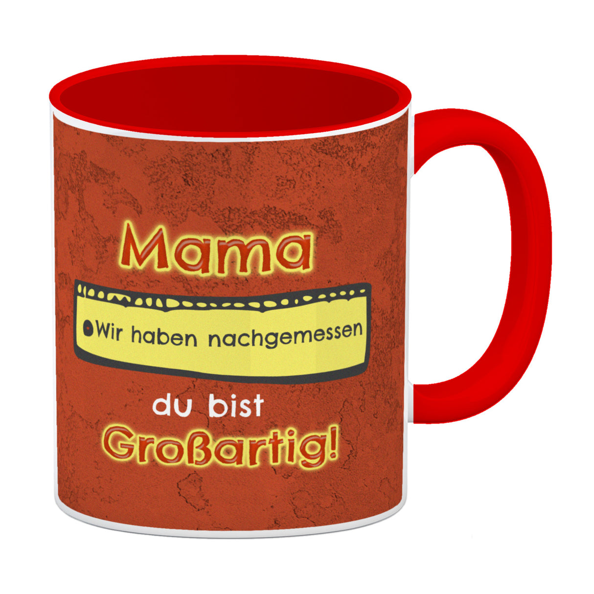Kaffeebecher Mama du bist großartig - Meterstab Muttertag Geschenk