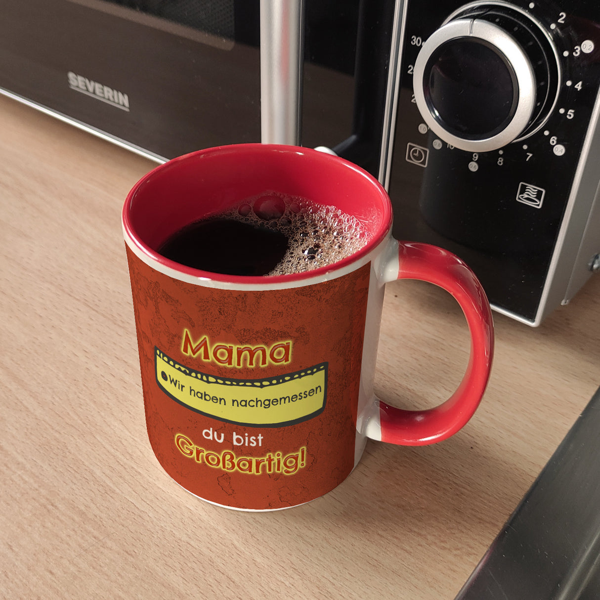 Kaffeebecher Mama du bist großartig - Meterstab Muttertag Geschenk