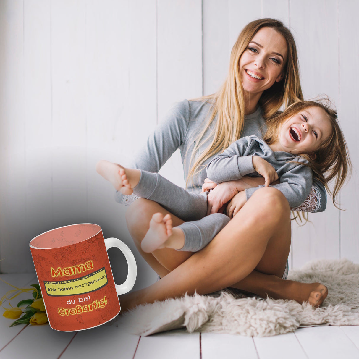 Kaffeebecher Mama du bist großartig - Meterstab Muttertag Geschenk