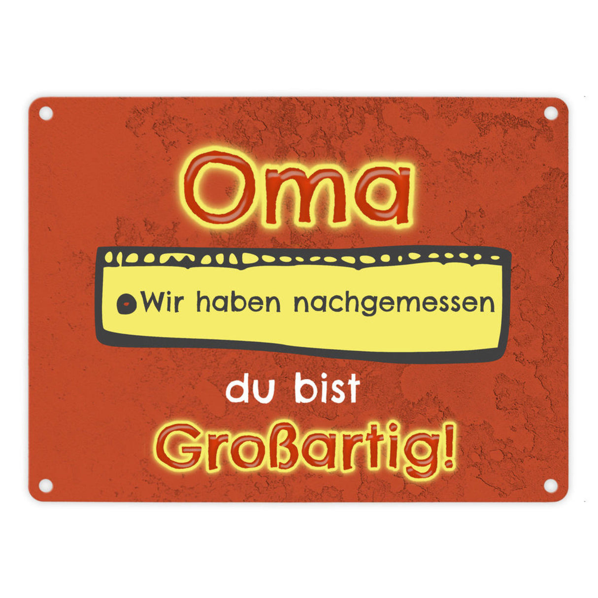 Metallschild Mama du bist großartig - Meterstab Muttertag Geschenk