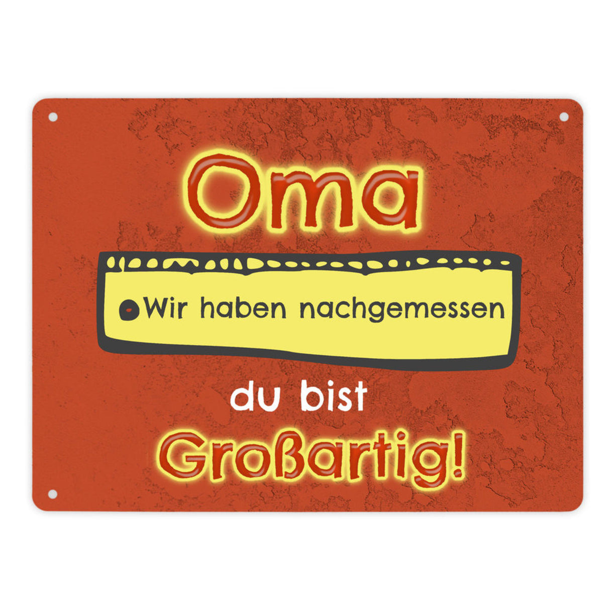Metallschild Mama du bist großartig - Meterstab Muttertag Geschenk