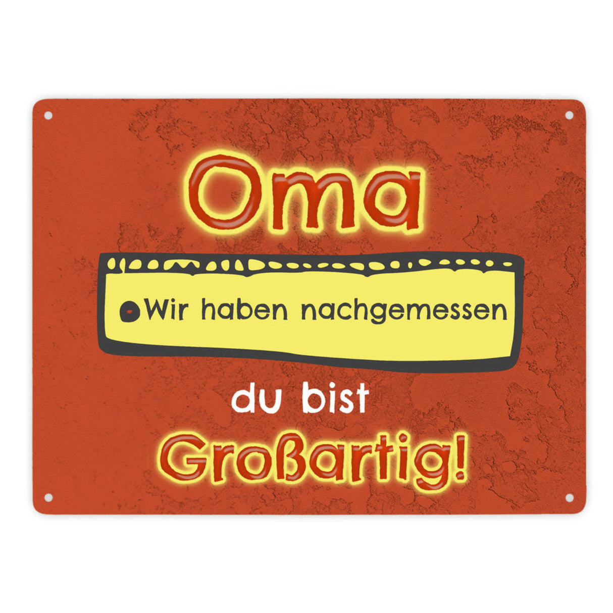 Metallschild Mama du bist großartig - Meterstab Muttertag Geschenk