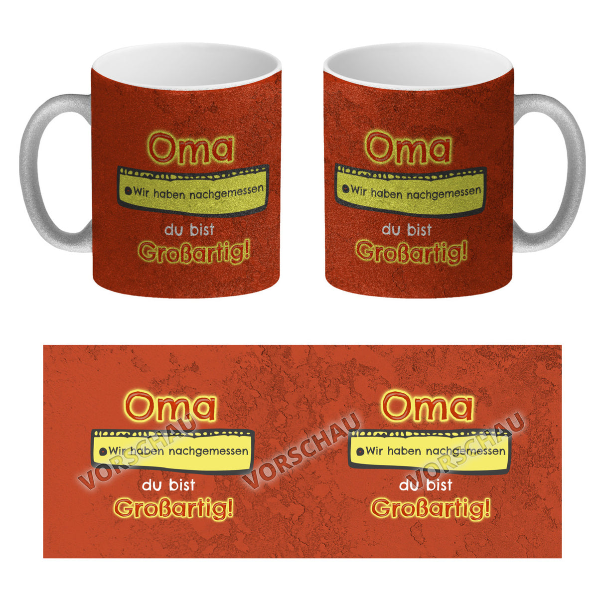 Kaffeebecher Mama du bist großartig - Meterstab Muttertag Geschenk