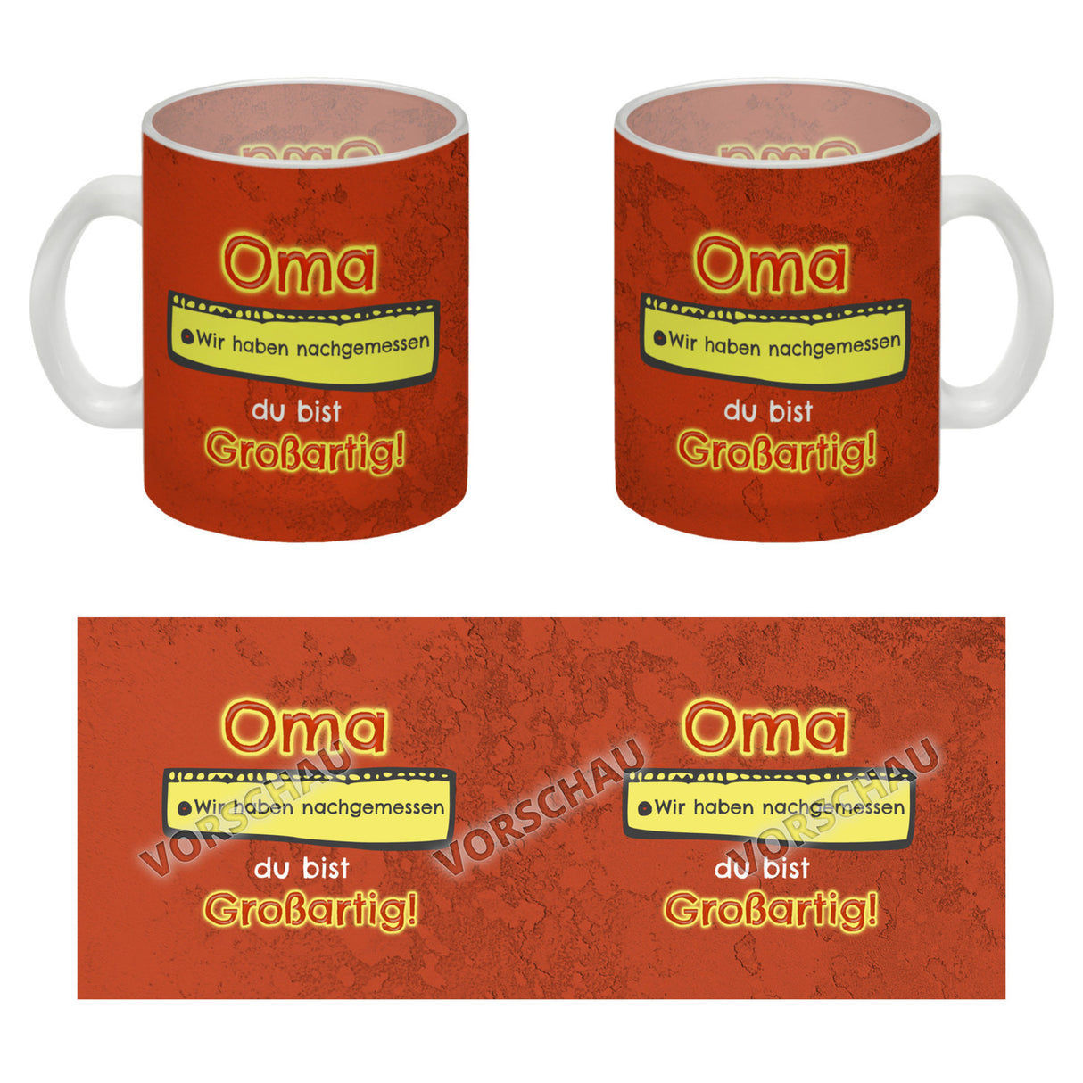 Kaffeebecher Mama du bist großartig - Meterstab Muttertag Geschenk