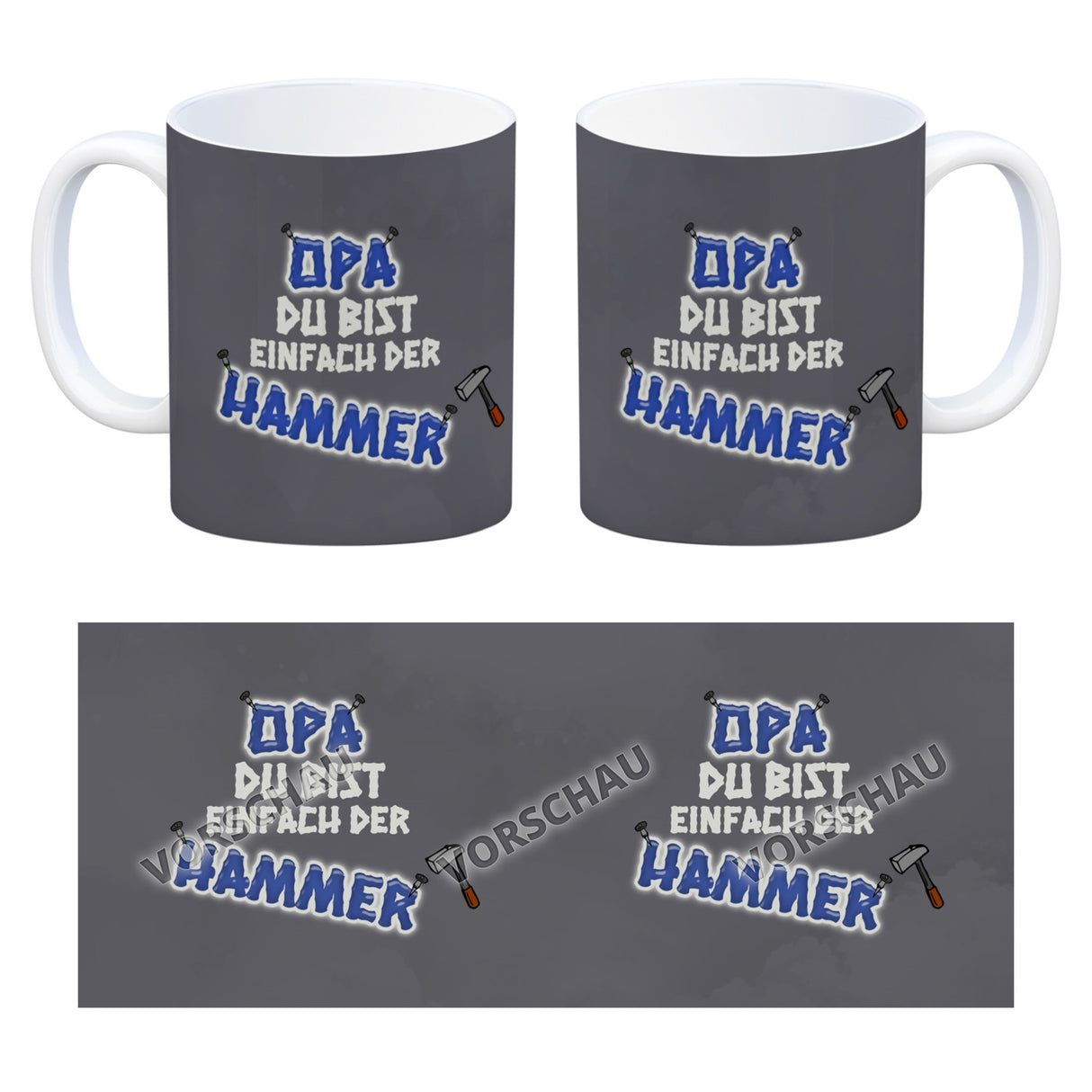 Kaffeebecher Papa Du bist einfach der Hammer - Vatertag Tasse