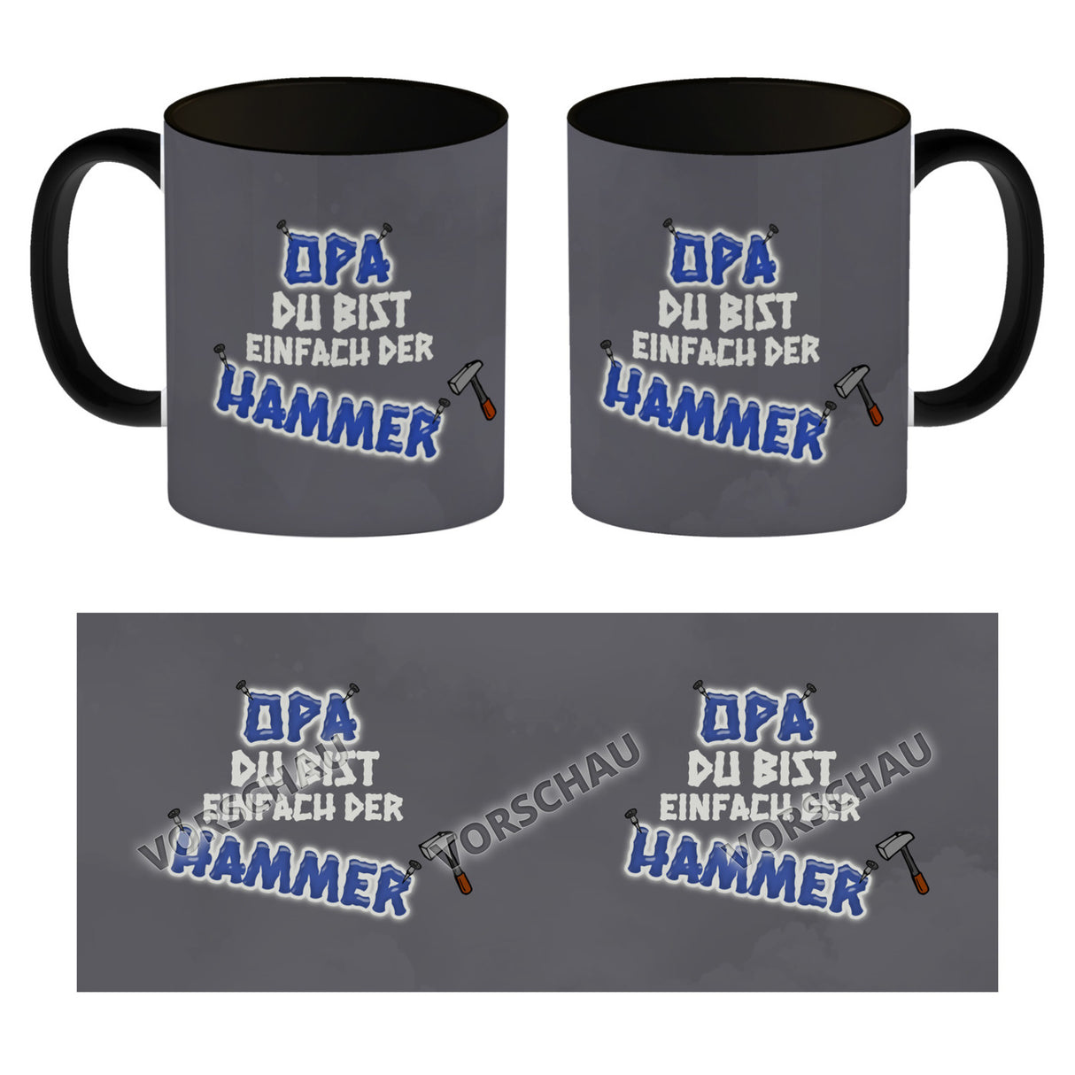 Kaffeebecher Papa Du bist einfach der Hammer - Vatertag Tasse