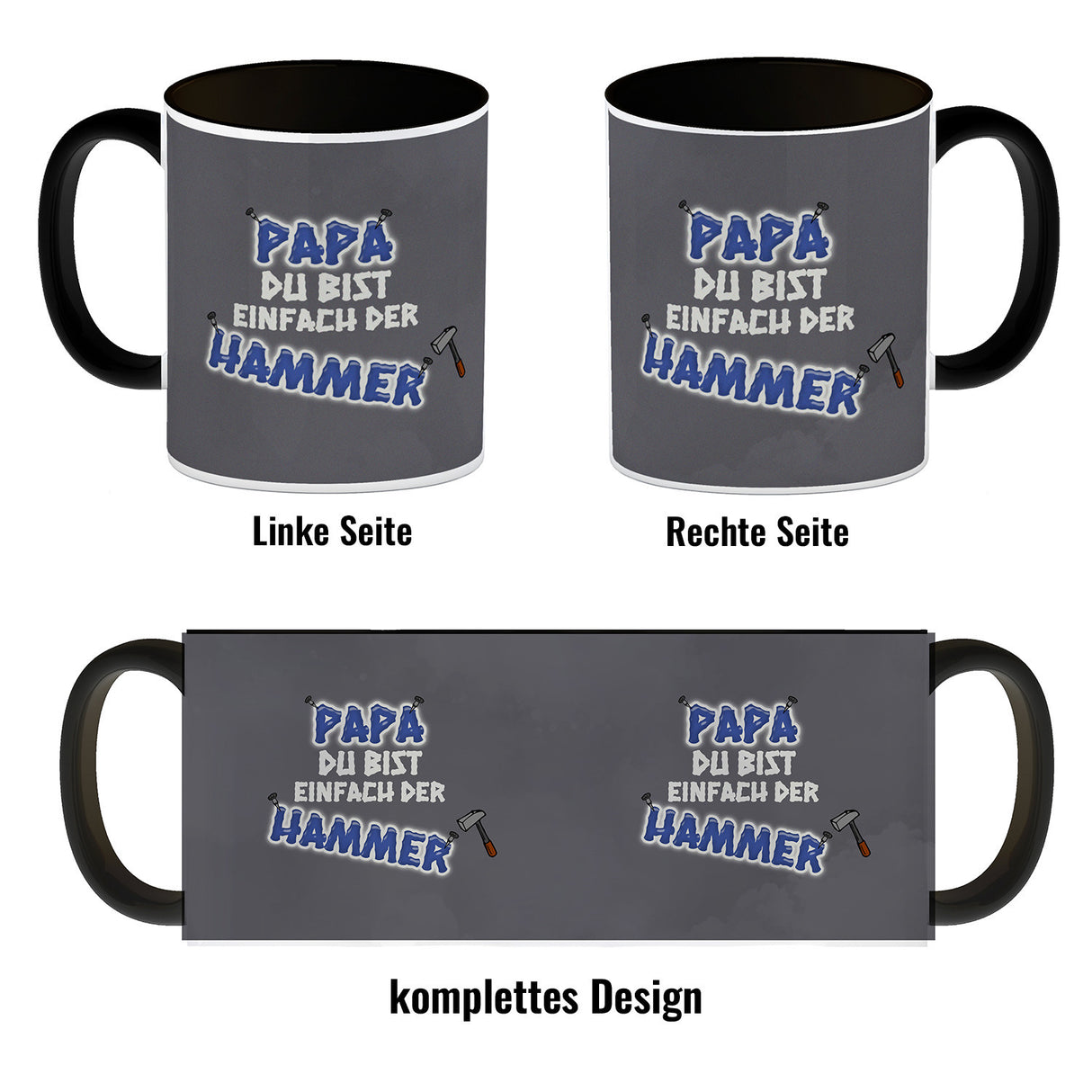 Kaffeebecher Papa Du bist einfach der Hammer - Vatertag Tasse