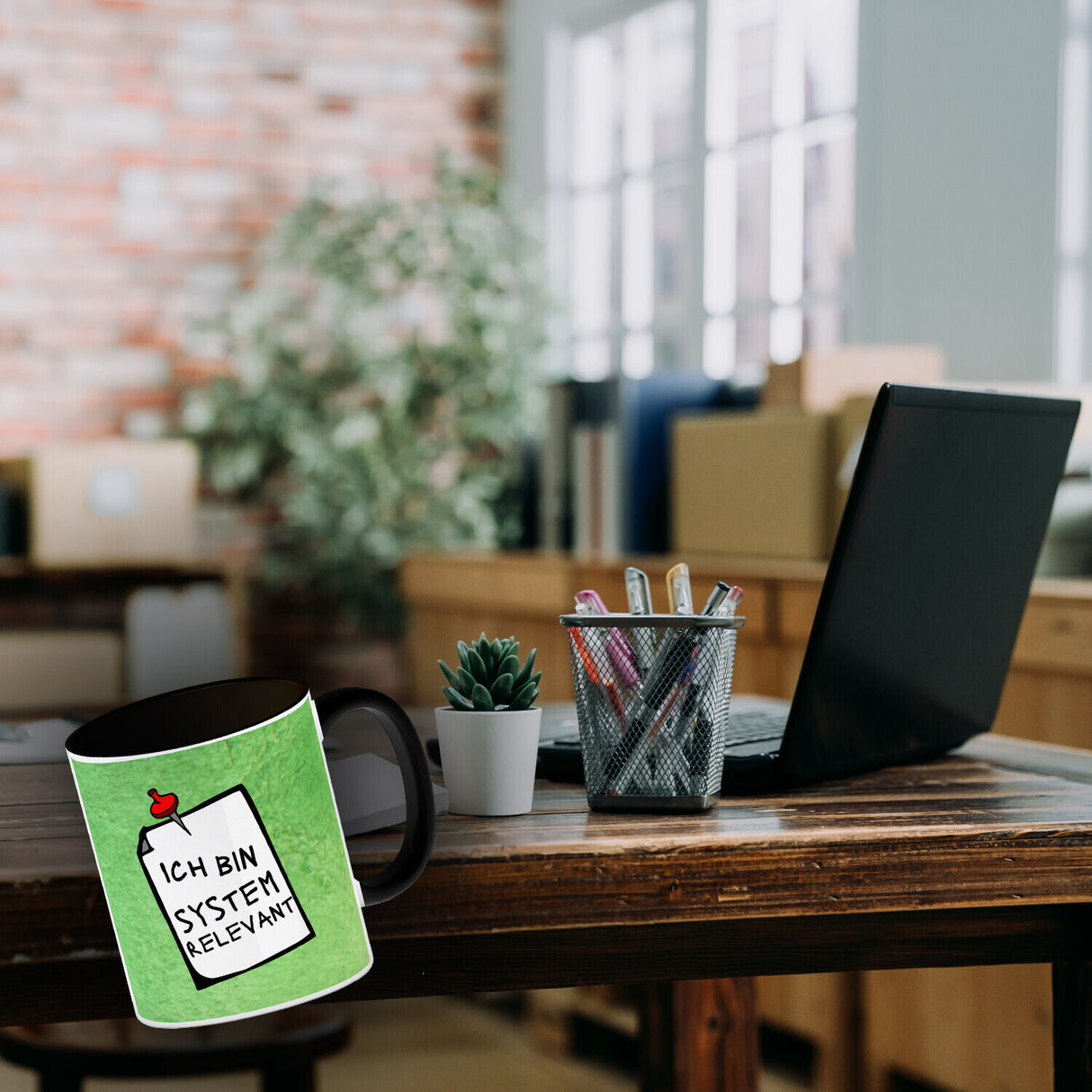 Kaffeebecher mit Spruch - Ich bin systemrelevant Arbeit Lustig Virus Krise