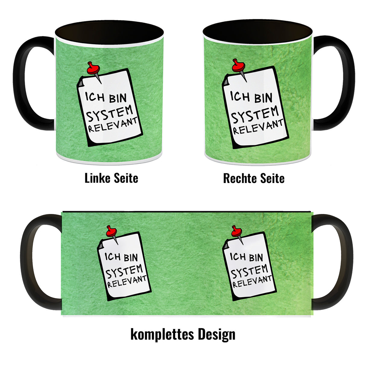 Kaffeebecher mit Spruch - Ich bin systemrelevant Arbeit Lustig Virus Krise