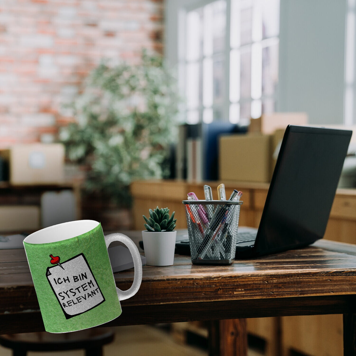 Kaffeebecher mit Spruch - Ich bin systemrelevant Arbeit Lustig Virus Krise