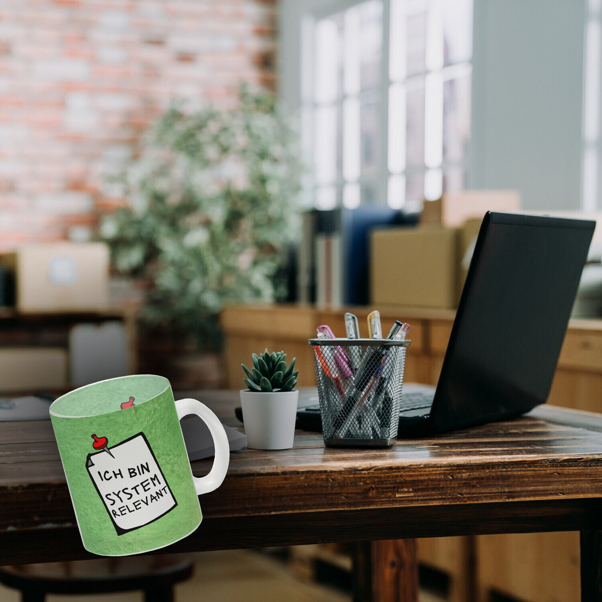 Kaffeebecher mit Spruch - Ich bin systemrelevant Arbeit Lustig Virus Krise