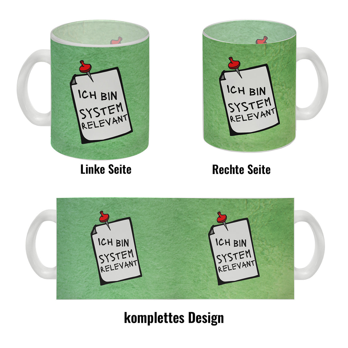 Kaffeebecher mit Spruch - Ich bin systemrelevant Arbeit Lustig Virus Krise