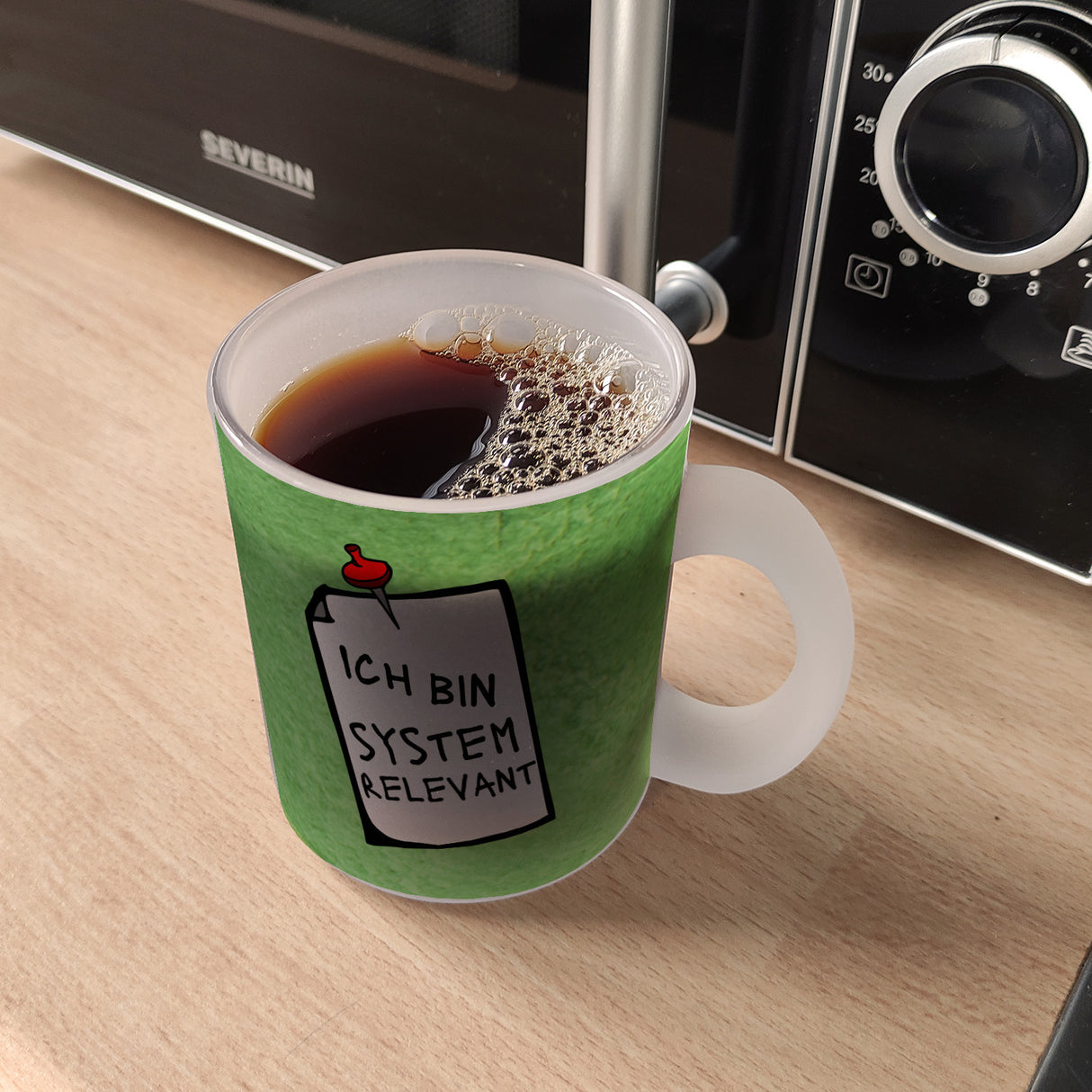 Kaffeebecher mit Spruch - Ich bin systemrelevant Arbeit Lustig Virus Krise