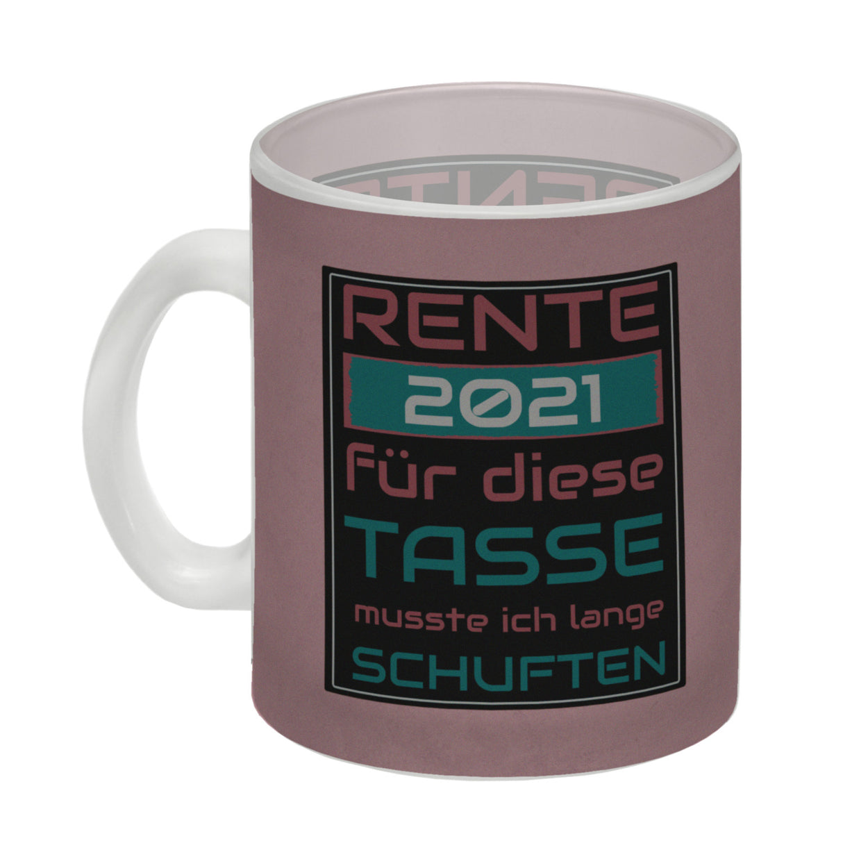 Rente Kaffeebecher - dafür musste ich lange arbeiten - Vintage Tasse bedruckt im retro Stil mit Rentner Spruch - spülmaschinenfest und mikrowellengeeignet bei 330ml Inhalt