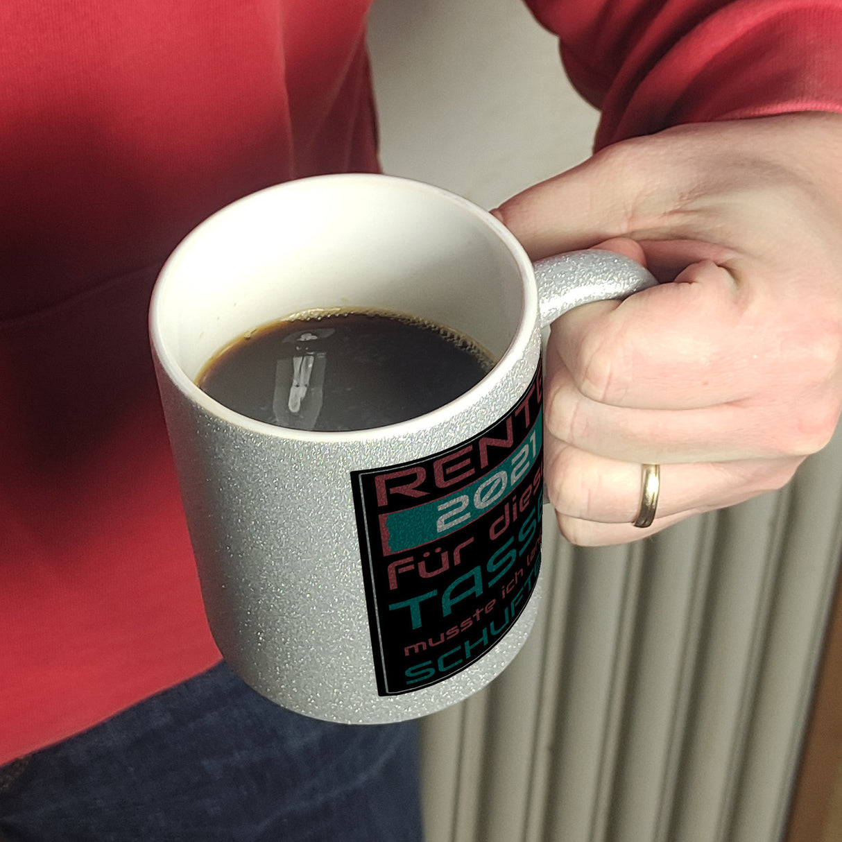 Rente 2021 Kaffeebecher - dafür musste ich lange arbeiten - Vintage Tasse bedruckt