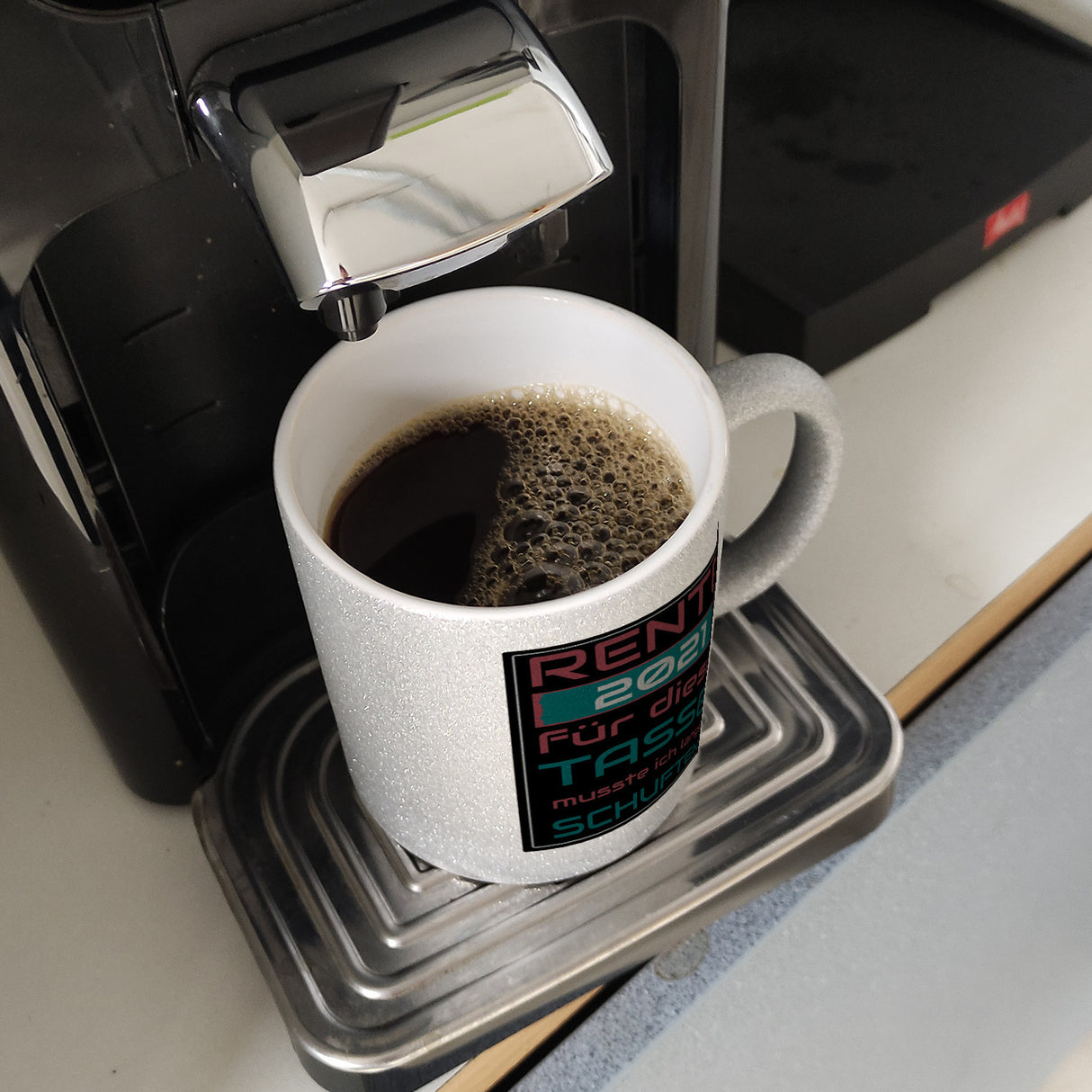 Rente 2021 Kaffeebecher - dafür musste ich lange arbeiten - Vintage Tasse bedruckt