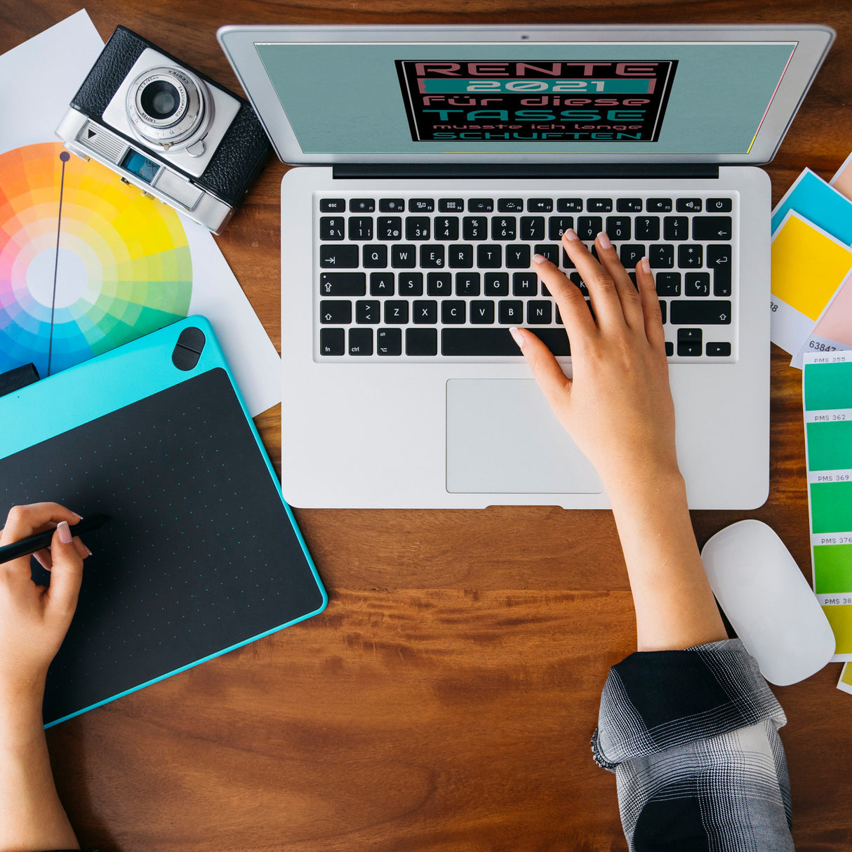 Rente 2021 Kaffeebecher - dafür musste ich lange arbeiten - Vintage Tasse bedruckt