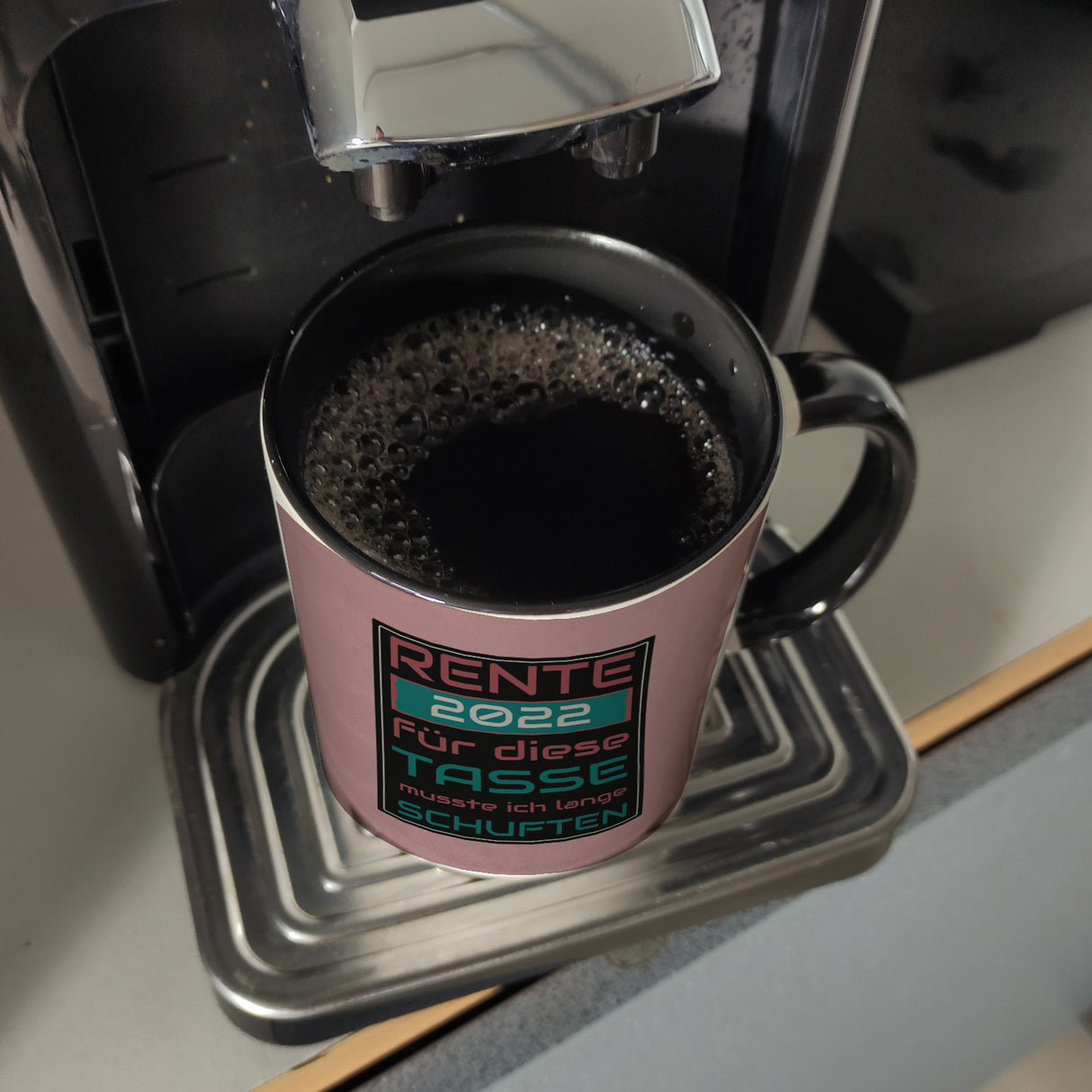 Rente 2022 Kaffeebecher - dafür musste ich lange arbeiten - Vintage Tasse bedruckt