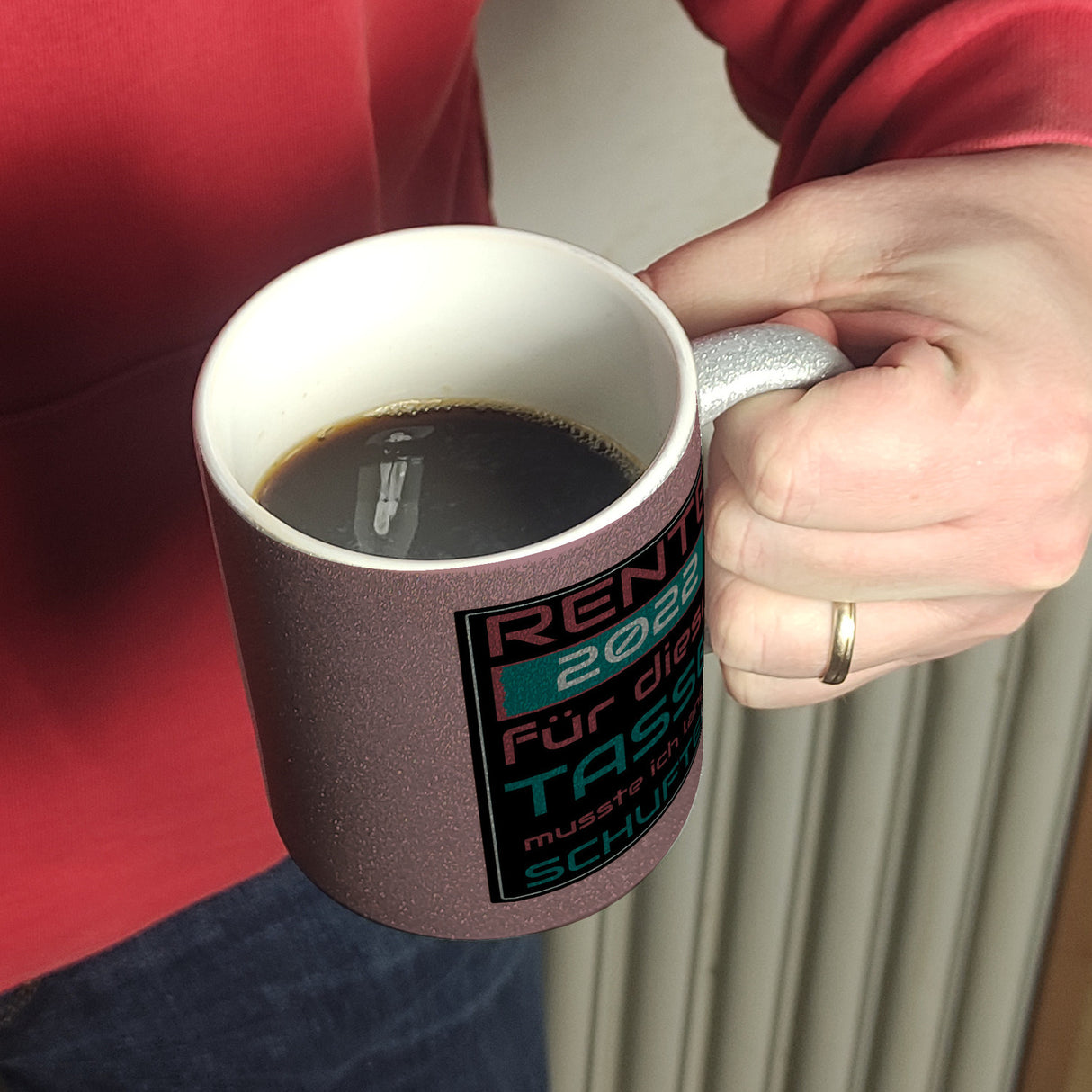 Rente 2022 Kaffeebecher - dafür musste ich lange arbeiten - Vintage Tasse bedruckt