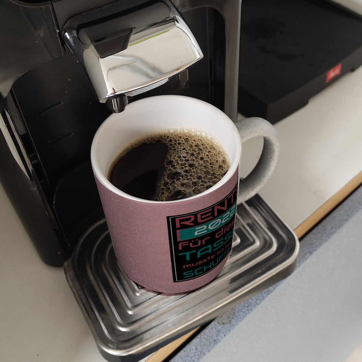 Rente 2022 Kaffeebecher - dafür musste ich lange arbeiten - Vintage Tasse bedruckt