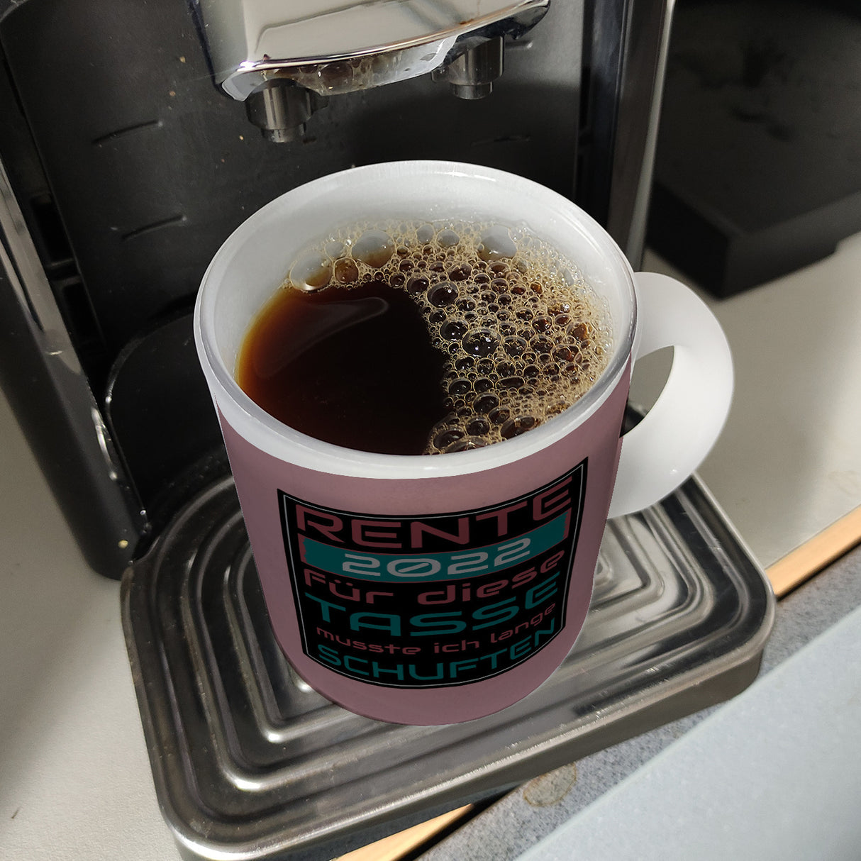 Rente 2022 Kaffeebecher - dafür musste ich lange arbeiten - Vintage Tasse bedruckt