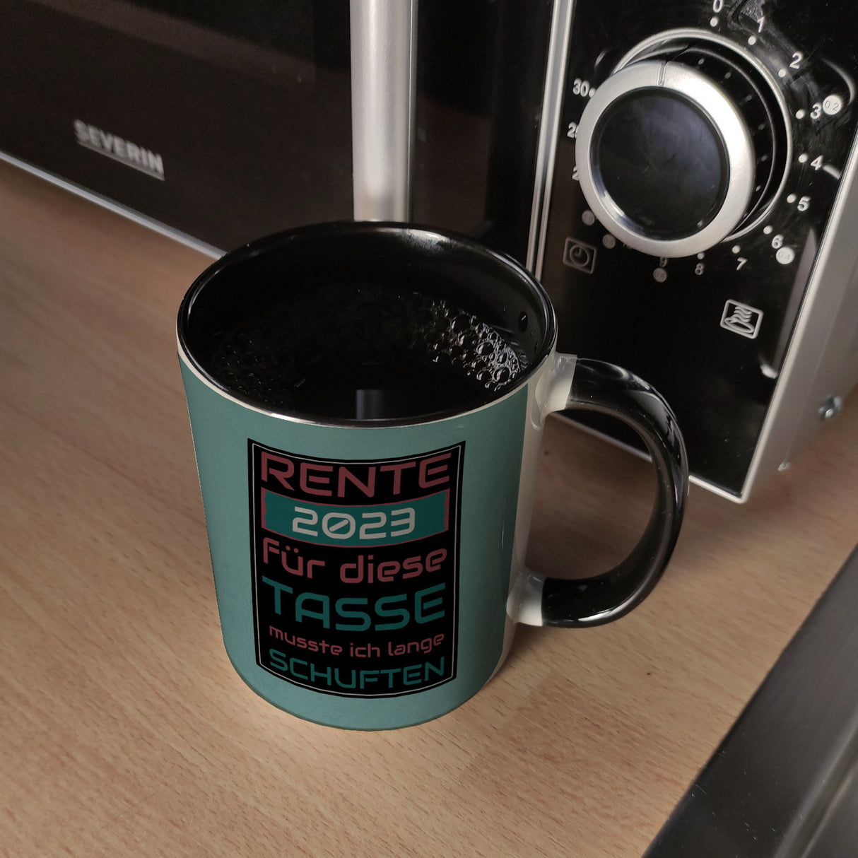 Rente 2023 Kaffeebecher - dafür musste ich lange arbeiten - Vintage Tasse bedruckt