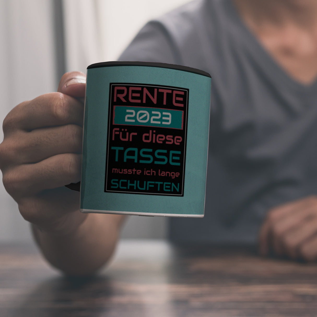 Rente 2023 Kaffeebecher - dafür musste ich lange arbeiten - Vintage Tasse bedruckt