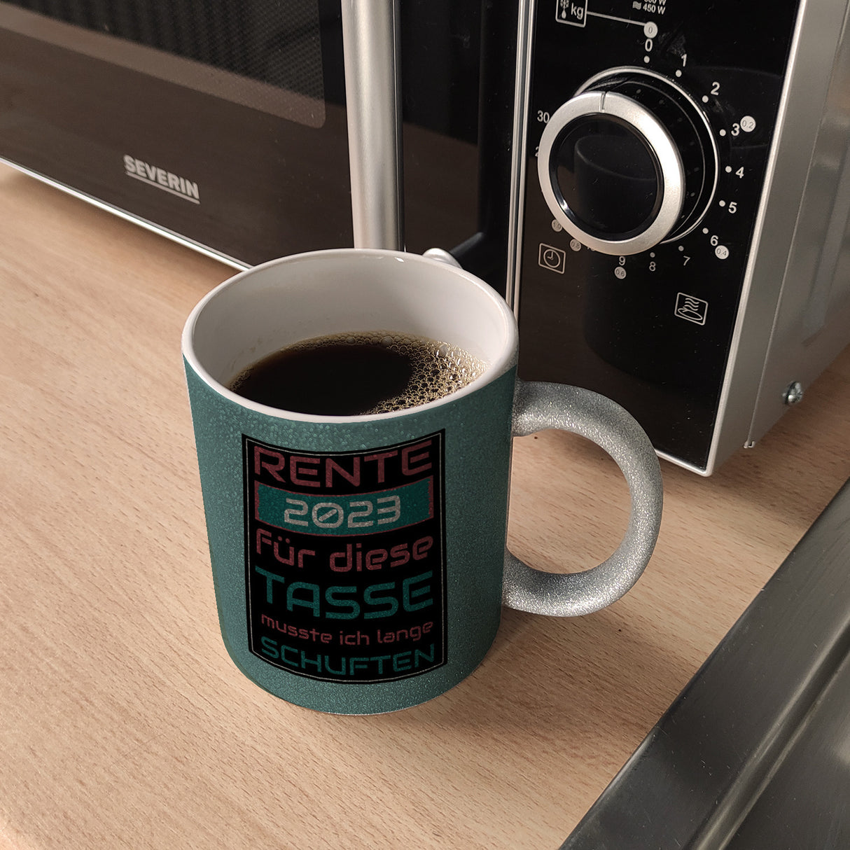 Rente 2023 Kaffeebecher - dafür musste ich lange arbeiten - Vintage Tasse bedruckt