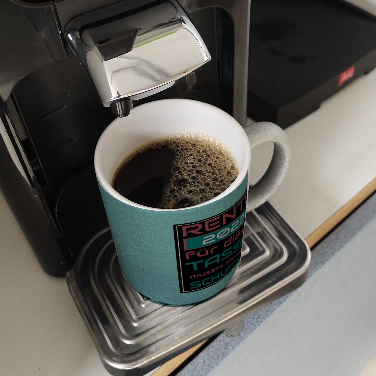 Rente 2023 Kaffeebecher - dafür musste ich lange arbeiten - Vintage Tasse bedruckt