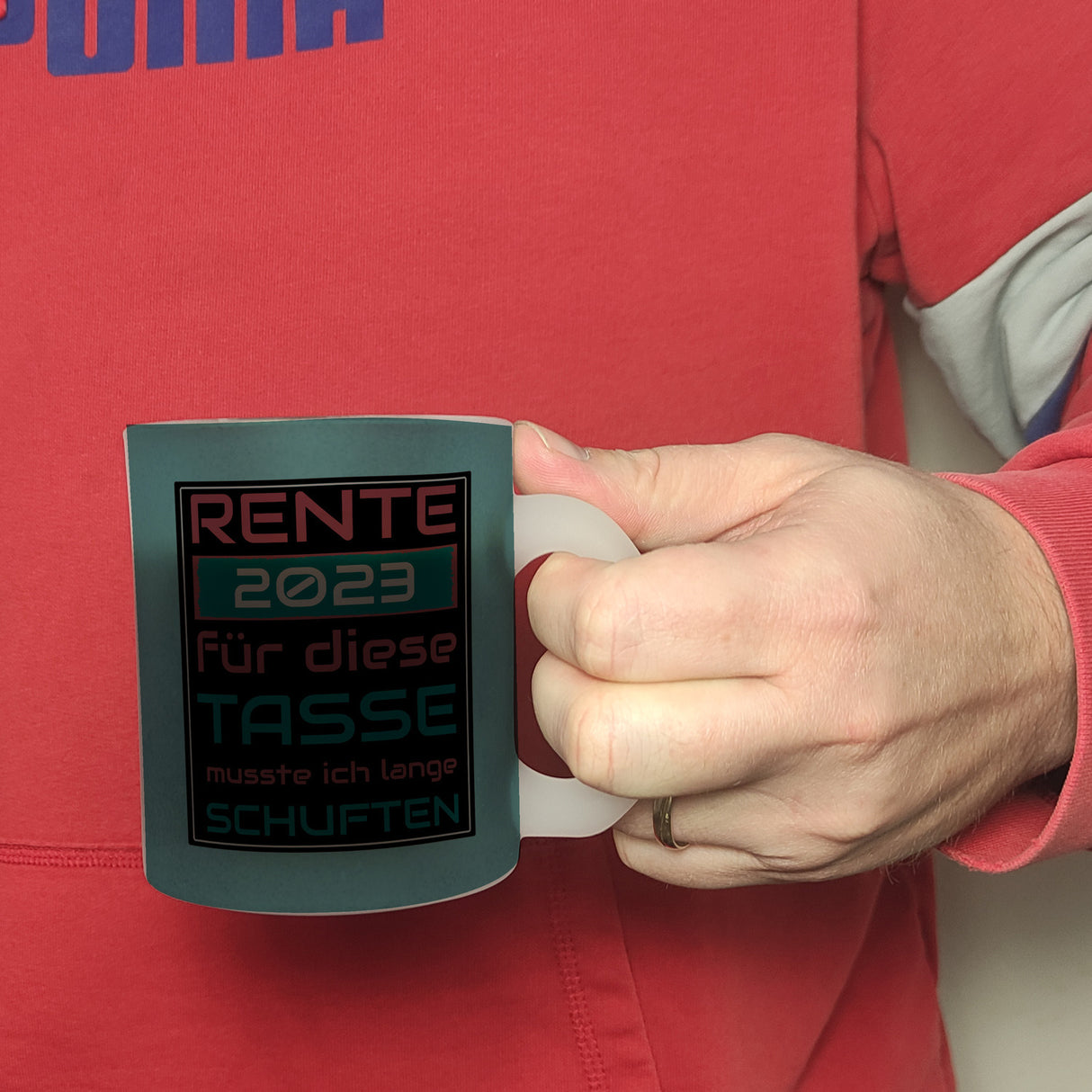 Rente 2023 Kaffeebecher - dafür musste ich lange arbeiten - Vintage Tasse bedruckt
